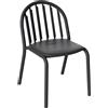 Fatboy - Sedia impilabile Fred's - Nero - Alluminio
