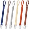 CLDY Catena di Ciuccio Bambino in Cotone con Tieni puliti i lecca-lecca | 6 clip per ciuccio, adatto per ciucci e dentizioni, adatto per ragazzi e ragazze (6 colori)