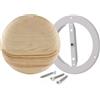 ABOUT VENT Ø 100mm Valvola Aria Rotonda Regolabile in Legno per Sauna - Diffusore di Mandata e Scarico - Griglia di Ventilazione a Parete
