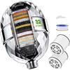 Gowinsee Filtro doccia a 32 stadi con vitamina C per acqua dura, filtro addolcitore d'acqua con cartuccia filtro multistadio sostituibile per rimuovere cloro, metalli pesanti