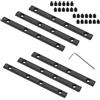 FAEYUNE 6 connettori profilati in alluminio, linea interna dritta, lunghezza 10 cm, con viti M5, per serie 20 x 20, scanalatura da 6 mm (nero, 6PACK-2020)