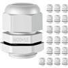 EYPINS EPYINS 20 Pezzi Pressacavi Elettrici Impermeabili IP68,per Cavi da Ø 6-12mm,Passacavi a Tenuta Stagna con Ghiera,Filettatura M20,per Scatola di Derivazione, Quadro Elettrico Esterna