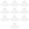 SG Store 10 Pezzi W4 Tende Antipioggia da 6,5 Mm di Diametro Tende A Campana Tende da Campeggio Telone Antipioggia per Pali da Tenda da Sole Verticali Plastica Bianco