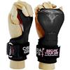 Grip Power Pads Cobra Grips Pro Guanti per sollevamento pesi, cinghie resistenti, ganci alternativi, ideali per stacchi da terra, regolabili in neoprene imbottito, supporto per il polso per bodybuilding (pelle
