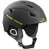 Black Crevice "Kitzbühel" - Casco da sci da donna e uomo, nero e giallo, taglia XL