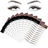 Beugo 100Paia Sopracciglia Adesive, 10PCS Sopracciglia Adesivi Tatuaggi, Tatuaggio Sopracciglio, Finte Naturali Impermeabili di Lunga Durata per Donne e Ragazze, Marrone-10