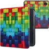 kwmobile Custodia eReader Compatibile con Kobo Libra Colour Cover - eBook Reader Flip Case - multicolore/verde/blu - Cubi