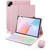 MicroTunk Per Xiaomi Pad 7/7 Pro (2024) / Xiaomi Pad 8/8 Pro (2025) 11.2 Pollici Cover Custodia Protettivar Con Wireless Bluetooth Italiano (QWERTY) Tastiera Retroilluminati Mouse Backlit Keyboard Case