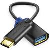 deleyCON 1 Pezzo Adattatore USB C a USB A - Tipo C a USB 3.0 OTG - Cavo Compatibile con iPhone 17 16 Pro Max/15 Pro Max, iPad Pro, MacBook Pro/Air, Galaxy S25/S24/S23, Computer e Notebook