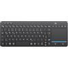 Bnnwa Tastiera Bluetooth senza fili con touchpad, tastiera tv wireless con trackpad multi-touch, supporta 3 dispositivi per TV, Windows, Android, Chrome OS, laptop, tablet (2.4 G+BT)