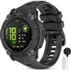 CHULN Silicone Cinturino per Garmin Instinct 3 50mm AMOLED/Instinct 3 Solar 50mm, 26mm Regolabile Sportiva Cinturino di Ricambio per Smartwatch.(No host)