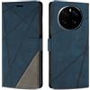 SONWO Cover per Honor Magic7 PRO 5G, Flip Custodia in PU Pelle, Cover a Libro Portafoglio con Slot per Schede e Supporto Stand per Honor Magic7 PRO 5G, Blu
