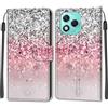 KENHONER Custodia per Honor 400 Lite 5G, rosa | Portafoglio Pelle PU, Magnetica, Resistente Agli Urti, Scomparto Carte Credito, Pieghevole, Flip Libro, Motivo