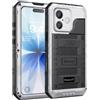 Beeasy Cover per iPhone 17 IP68 Impermeabile Custodia Militare Antiurto Resistente 360° Metallo Armor Protezione Schermo Integrata Rugged Robusta Indistruttibile Subacquea Antipolvere Argento