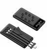 SQUADO Power Bank con Ventose 20000mAh - Caricatore Portatile per iPhone 15/14/13/12/11 Pro Max, Samsung S22/S21/S10, Huawei, Xiaomi, con Cavi Incorporati di Tipo USB, USB-C e Micro USB BIANCO E NERO
