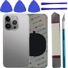 LiXiongBao Sostituzione del coperchio del vetro posteriore 15 Pro per iPhone 15 Pro Sostituzione del vetro posteriore posteriore da 6,1 '' con kit di strumenti di riparazione (Titanio Naturale)