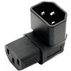 CABLEPELADO Adattatore da IEC C14 a C13 a gomito | C14 a C13 | IEC 320 C13 a C14 | 10 A 250 V | Adatto per computer, monitor, stampante, UPS e server | nero | 90°