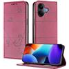 XINYEXIN Custodia per Vivo V60 Lite 5G, Cover a Libro in Pelle PU con Blocco RFID, Slot per Carte, Supporto, Protezione Completa Antiurto - Rosso
