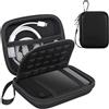 Lacdo Custodia Hard Disk Esterno per Seagate Portable External Hard Drive, Toshiba Canvio Basics/Flex WD Elements/My Passport External hard Drive HDD Case 1TB 2TB 4TB 5TB 6TB Borsa Antishock, Nero