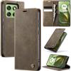 Cracedily Cover per Motorola Edge 60 Fusion/Edge 60 Case, Libro Custodia Portafoglio Premium Pelle PU, Slot Scheda, RFID Shieldon, Chiusura Magnetico Aletta Antiurto Case Custodia per Edge 60, Caffè