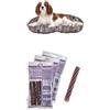 Ferplast Cuscino Cuccia per Cani Imbottito in Cotone Lavabile 65 x 42 cm + Snack Cane Naturale Igiene Orale Effetto Rilassante Melissa 3 confezioni 315g