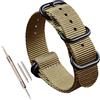 MZBUTIQ 28mm Cachi Cinturino Orologio Uomo Nylon di Ricambio 5 anelli