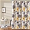 Lush Decor Leah - Tenda da doccia, 183 x 198 cm, colore: Giallo e Grigio