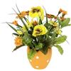Flair Flower Fiori artificiali, viole del pensiero, margherite in vaso uovo, 22 cm, decorazione pasquale, decorazione da tavolo, decorazione pasquale, decorazione pasquale, fiori primaverili, decorazione