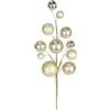 Flair Flower Ramo decorativo artificiale in argento, 47 cm, decorazione natalizia con sfere luccicanti, bouquet di Natale, decorazione per il ramo d'oro, decorazione da tavolo