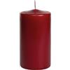 Cereria Di Giorgio - 12 Candele Cero - Diametro 5 cm Altezza 8 cm - Colore Bordeaux - Durata 25 ore - Non profumate
