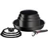 Tefal Ingenio Unlimited On - Set di padelle da 28 cm + 3 casseruole da 16/18/20 cm + 3 coperchi + Manico Rimovibile, Adatto a induzione, antiaderenti, Thermo-Signal, Senza PFOA, Lavabile in