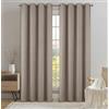 Miracle Home. Tenda moderna ed elegante in 1 pezzo, con occhielli per soggiorno e camera da letto, Gingo Beige. 200 (Larghezza) X 260 (Lunghezza) centimetri