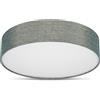 REV Lampada da soffitto - Lampada da soffitto rotonda 50 cm con paralume in tessuto in stile vintage - ideale per camera da letto e soggiorno, verde-oro
