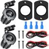 GTIWUNG 2 Pezzi Auto Presa accendisigari 12V Femmina con Pannello, Adattatore Universale per Accendisigari con Cavo di Collegamento da 0,6m per Navi,Auto,motocicletta,impermeabile