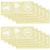 EMSea 10pcs Taxi Warning Sticker No Eating No Smoking In Car Sign CCTV montato finestra autoadesivo adesivo per taxi mini bus 6 x 15 cm