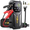 WHZOHCAR Booster Avviamento Auto 8000A 150PSI Compressore Avviatore di Emergenza per Auto/Moto 12V (Tutti Gas 12L Diesel) Avviatore Batteria Auto Jump Starter con Carica Rapida, Torcia a LED Avviatore Booster