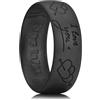 King Will Anelli nuziali in silicone per uomini, larghi 6,6 mm e spessi 1,8 mm, fedi nuziali in gomma, multicolore, design traspirante, vestibilità comoda, misure 7-13, 12, Silicone, Non pietra