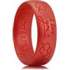 King Will Anelli nuziali in silicone per uomini, larghi 6,6 mm e spessi 1,8 mm, fedi nuziali in gomma, multicolore, design traspirante, vestibilità comoda, misure 7-13, N 1/2, Silicone, Non pietra