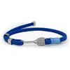 Aloha Bracciale Tennis Racchetta Idea regalo Uomo Donna Cordino Regolabile Acciaio (Blu)