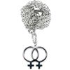 Miniblings Collana con simbolo femminile, 45 cm, ciondolo femminile, donna, Pride lesbian LGBTG+, gioiello originale alla moda, catena a maglie argento
