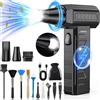 BKXCHA Aria Compressa Spray con Luce LED, 3 Velocità 150000 RPM Aria Compressa Elettrico, 6000 mAh Mini Soffiatore a Batteria Potente, Soffiatore Portatile per la Pulizia del PC,Divano,Tastiera,Auto