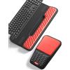 VAYDEER STH038 - Supporto per tastiera in memory foam, supporto da polso, rosso e nero bicolore
