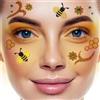 Rhsemi 2 pcs Tattoo Viso, Ape Adesivo faccia,Glitter Face Tattoo Carnevale, per Cosplay Carnevale Hallowee