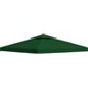 Copertura telo per gazebo da giardino 3x3 m, tetto anti-uv impermeabile in poliestere verde scuro