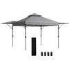 Outsunny Gazebo pop-up giardino Pieghevole 5 x 3 m, tessuto oxford con 2 pareti regolabili, sacca trasporto con ruote inclusa