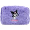 BEAUTY IN THE AIR Hello Kitty - Astuccio da toilette in pelliccia, colore: Viola - Kuromi - Prodotto ufficiale Sanrio