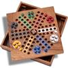 LOGOPLAY Ludo Box per 2-6 giocatori, variante da viaggio, gioco di dadi in legno