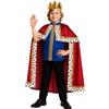 Morph Costume Re Bambino, Costume Regale Halloween Bambino | Mantello Rosso, Tunica Blu & Corona Dorata, Bordura di Ermellino, Perfetto per Halloween, Ideale per il Gioco di Ruolo