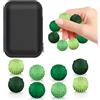 Rongrongago 8 Pezzi Palla Magnetica Antistress, Magnetiche Antistress in Silicone, Decompression Magnetiche Sfera, Giocattoli in Silicone per Ridurre Lo Stress per Adulti e Bambini（Verde）