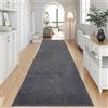 KMVIZI Tappeto Cucina Antiscivolo Lavabile, 70x240cm Tappeto Cucina in Ciniglia, Passatoia Assorbente in Gomma, Runner Facile da Pulire, per Sala da Bagno, Disimpegno, Pranzo, Lavanderia, Grigio
